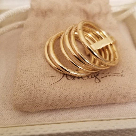 Gold plated stack ring by ASHLYNN Avenue - Picture 4 of 7